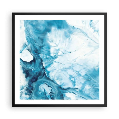 Affiche dans un cadre noir - Poster - Concert de bleu - 60x60 cm