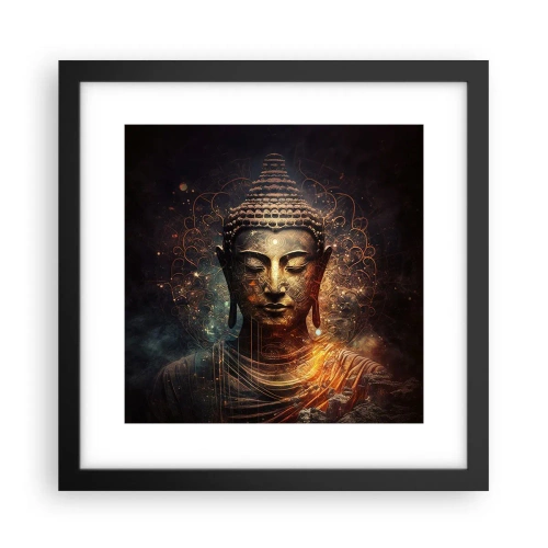 Affiche dans un cadre noir - Poster - Équilibre spirituel - 30x30 cm