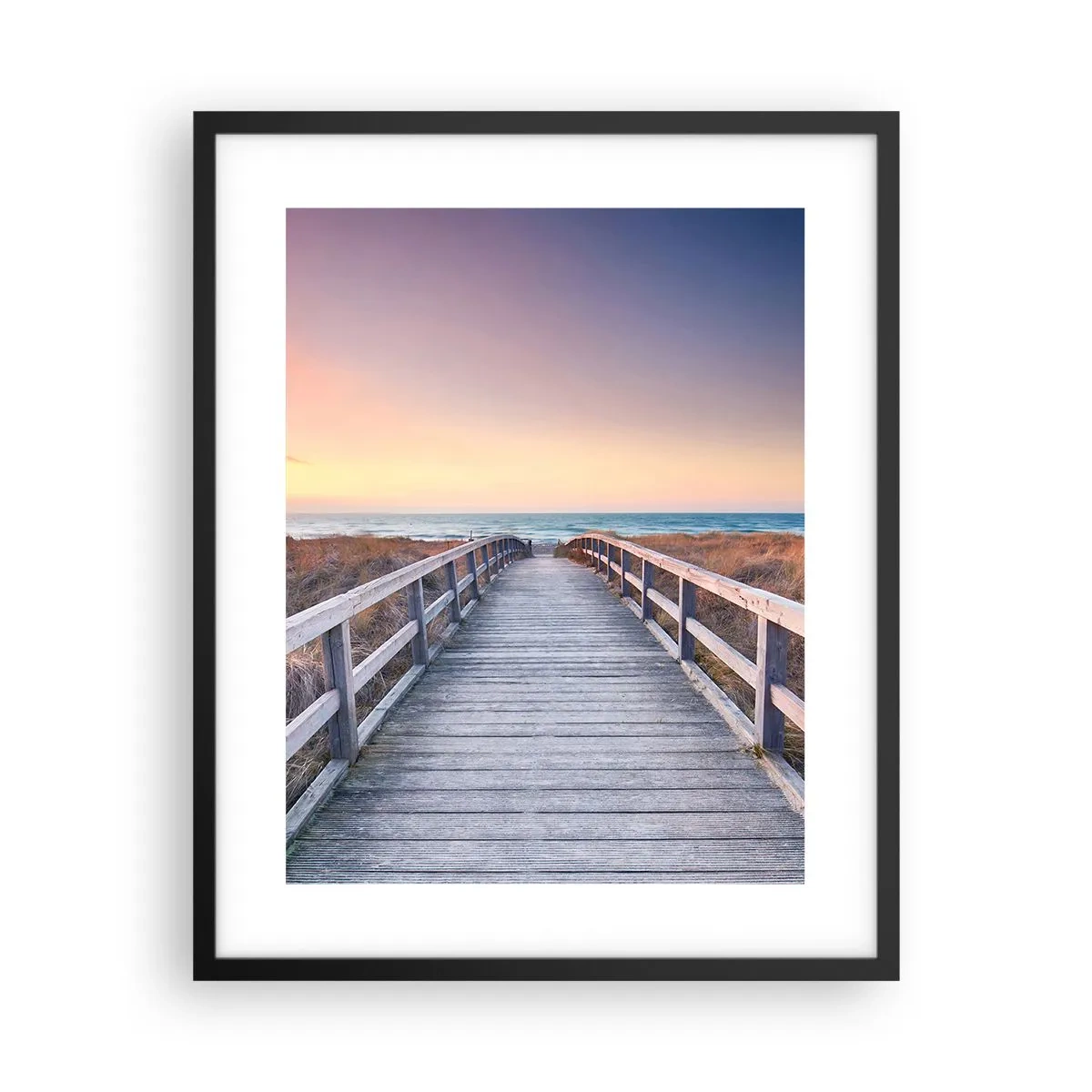 Affiche dans un cadre noir - Poster - Aurore baltique du soir - 40x50 cm