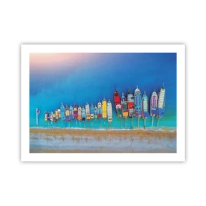 Affiche - Poster - Une vue à vol d'oiseau - 70x50 cm