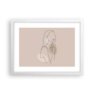 Affiche dans un cadre blanc - Poster - Icone féminin - 40x30 cm
