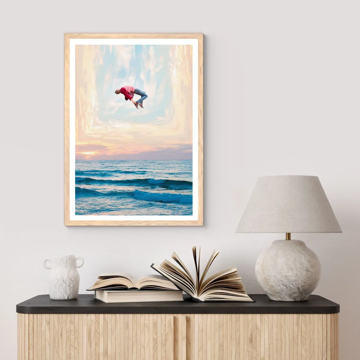 Affiche dans un chêne clair - Poster - Vers une autre dimension - 30x40 cm