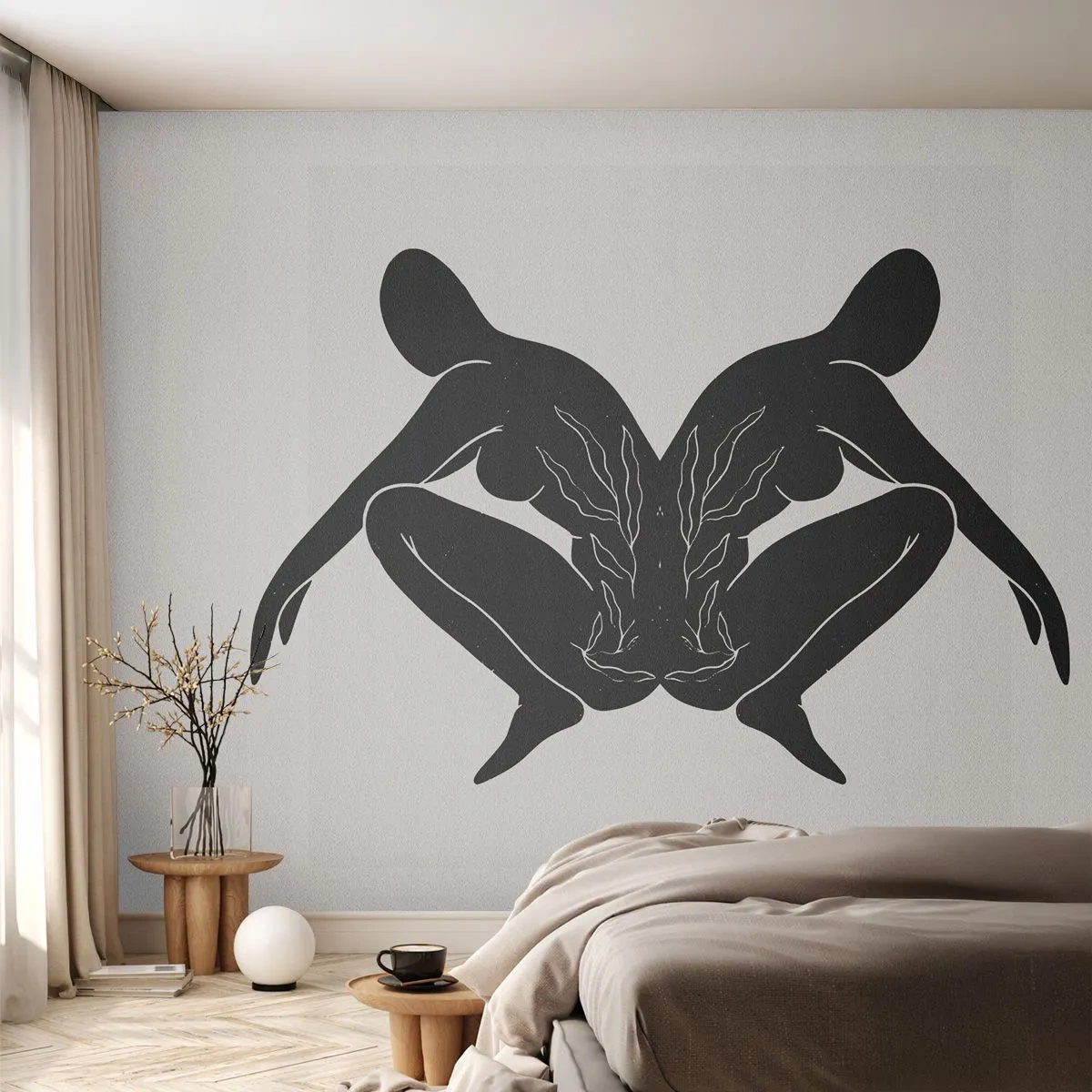 Papier Peint Photo Premium Canvas - Une âme commune - Personnes, Minimaliste, Jumeaux - 250x175 cm