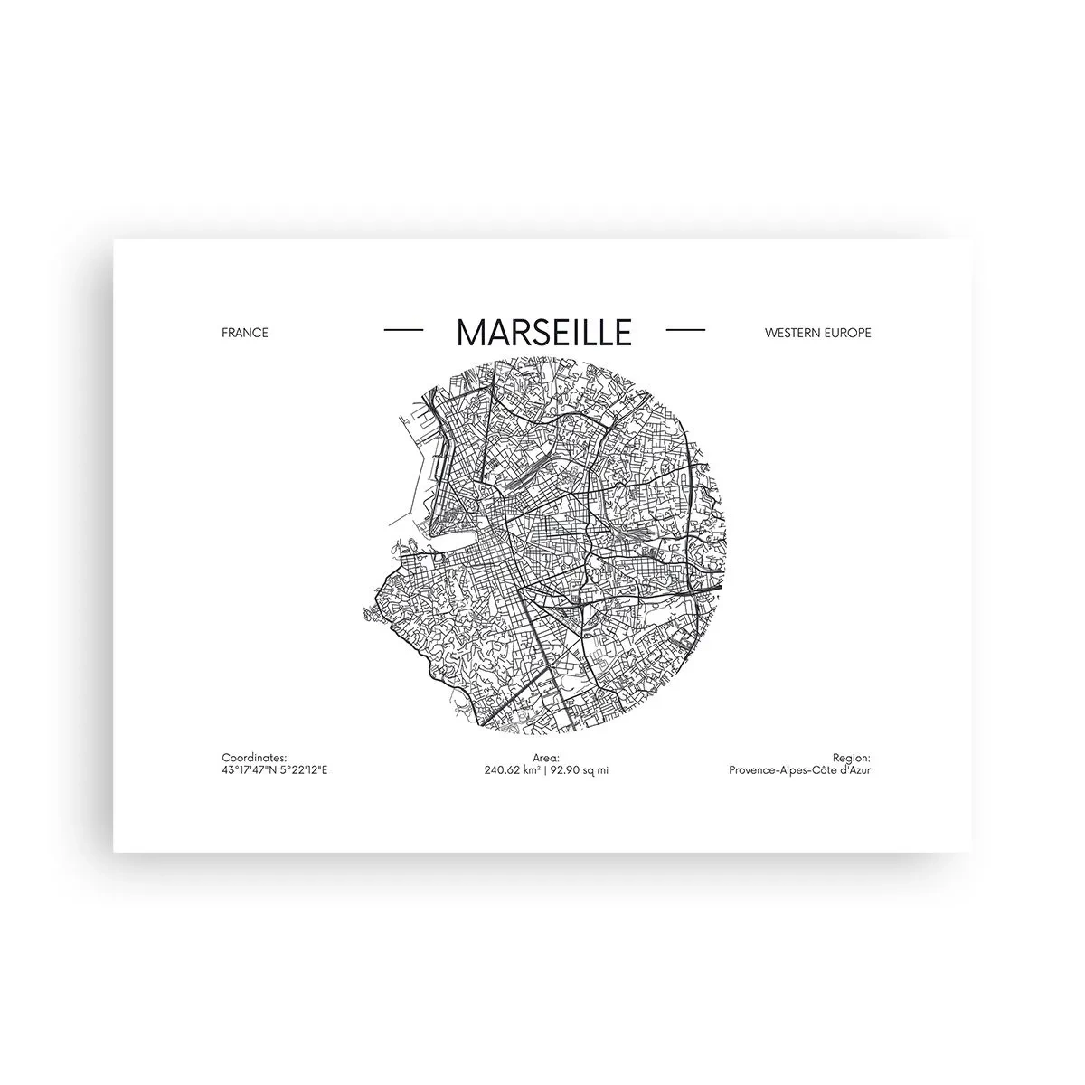 Affiche - Poster - Anatomie de Marseille - 70x50 cm