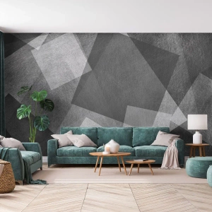 Papier Peint Photo Standard Eco - Le symbole éternel de durabilité et d'ordre - Abstraction, Morceau, Noir et blanc - 150x105 cm