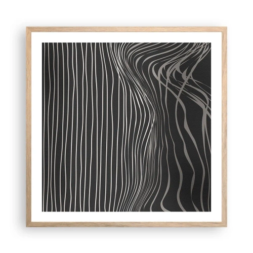 Affiche dans un chêne clair - Poster - Rythme et accent - 60x60 cm