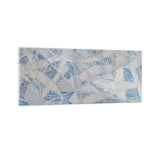 Impression sur verre - Image sur verre - Dans un labyrinthe bleu-gris - 100x40 cm