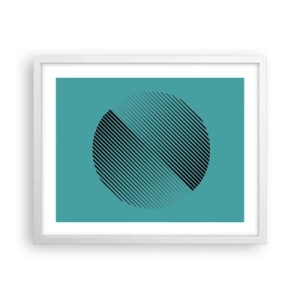 Affiche dans un cadre blanc - Poster - Cercle – une variation géométrique - 50x40 cm
