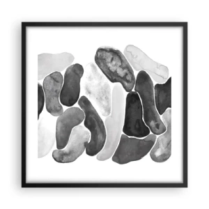 Affiche dans un cadre noir - Poster - Abstraction rocheuse - 50x50 cm