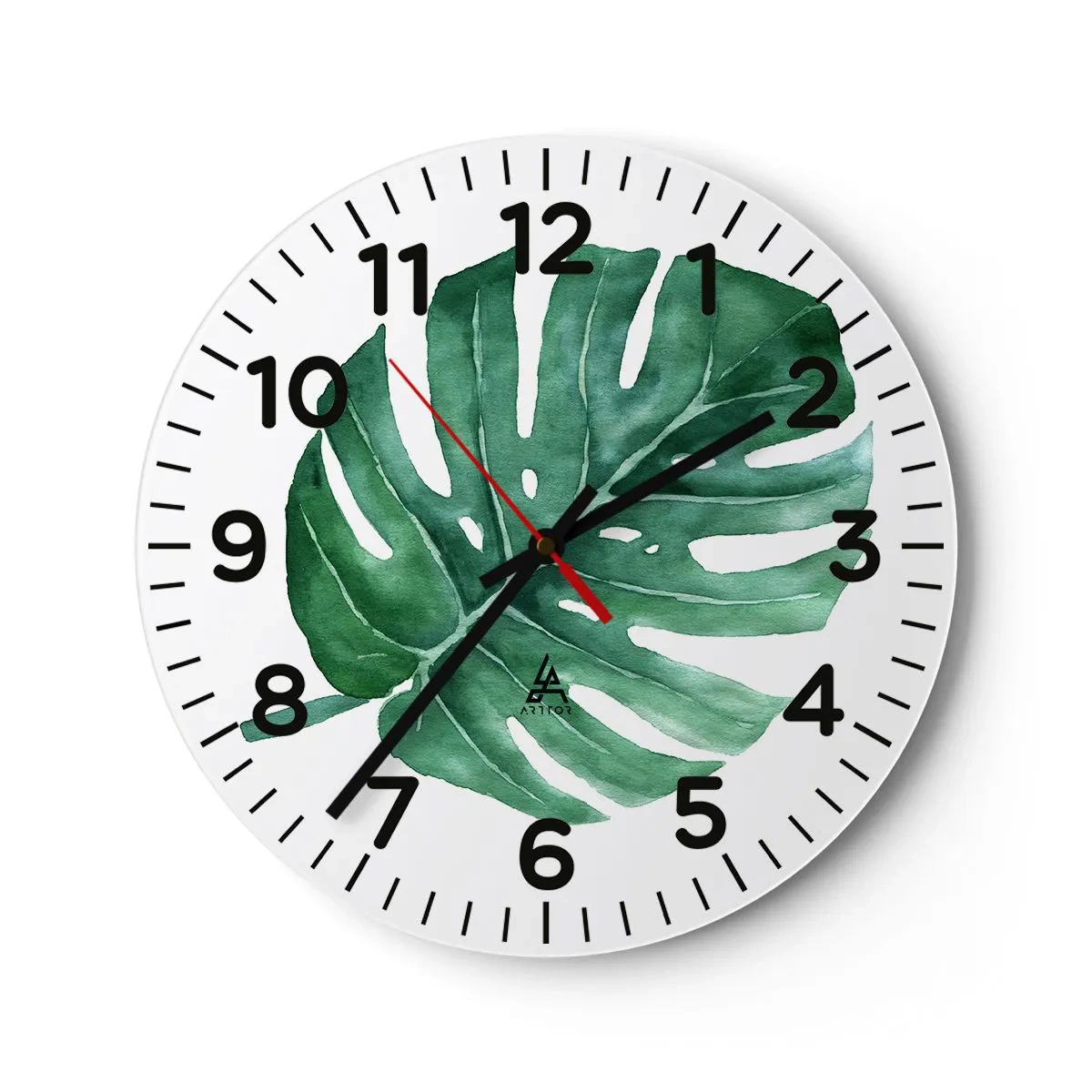 Horloge murale - Pendule murale - Concept vert - 30x30 cm