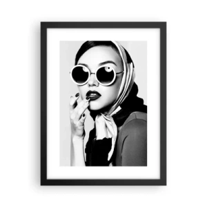 Affiche dans un cadre noir - Poster - Salutations des années 60 - 30x40 cm