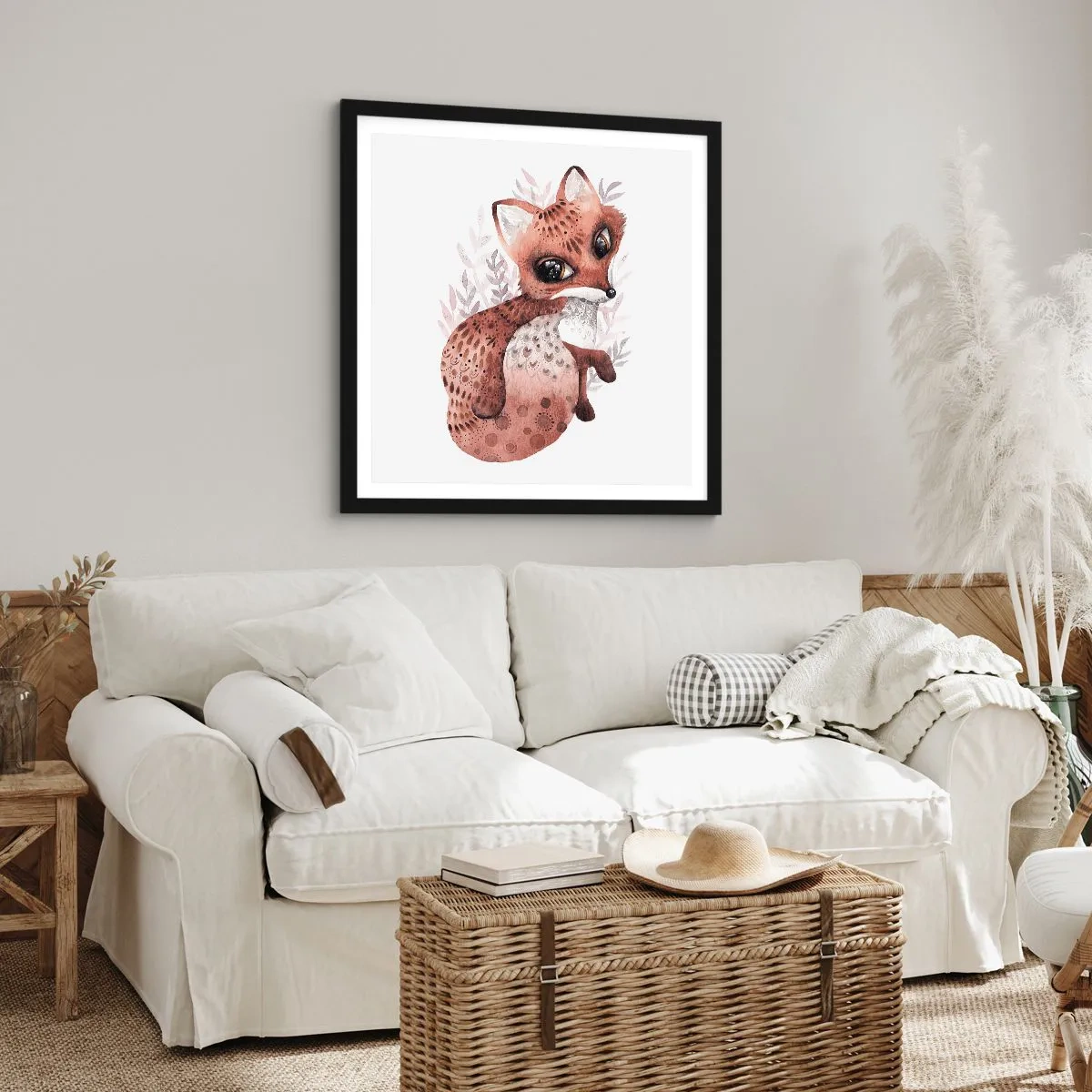 Affiche dans un cadre noir - Poster - Seulement à aimer - 60x60 cm