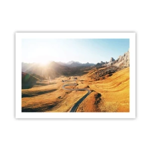 Affiche - Poster - Dans une vallée dorée - 70x50 cm