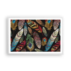 Affiche dans un cadre blanc - Poster - Le carnaval des oiseaux - 91x61 cm