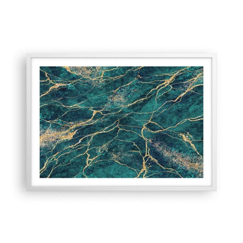 Affiche dans un cadre blanc - Poster - Mine d'or - 70x50 cm