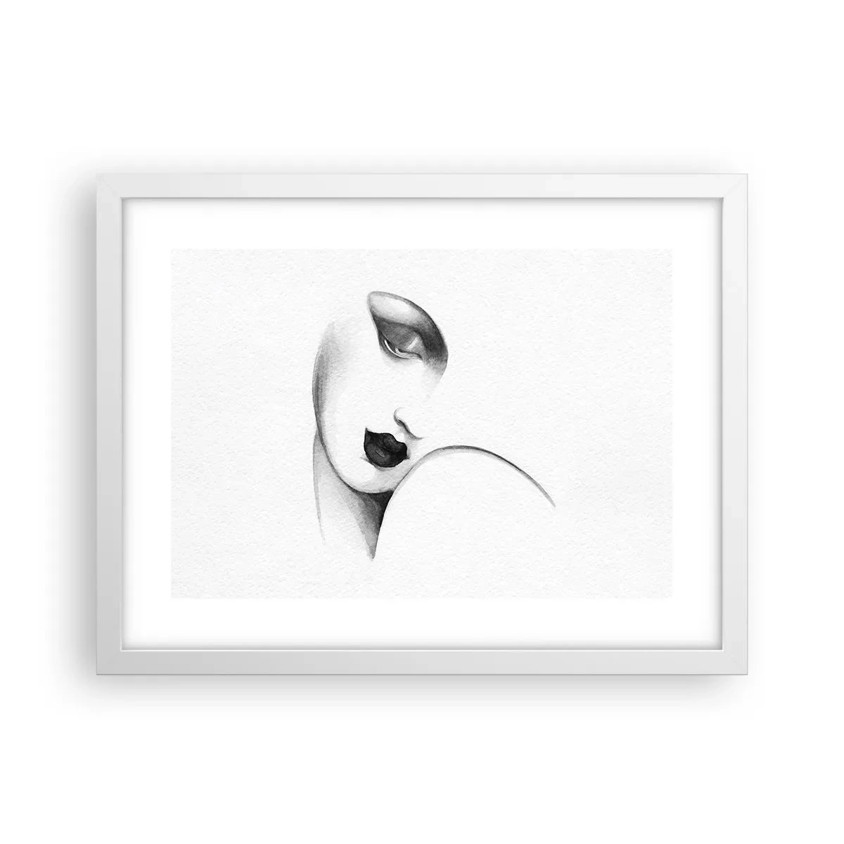 Affiche dans un cadre blanc - Poster - Dans le style de Lempicka - 40x30 cm