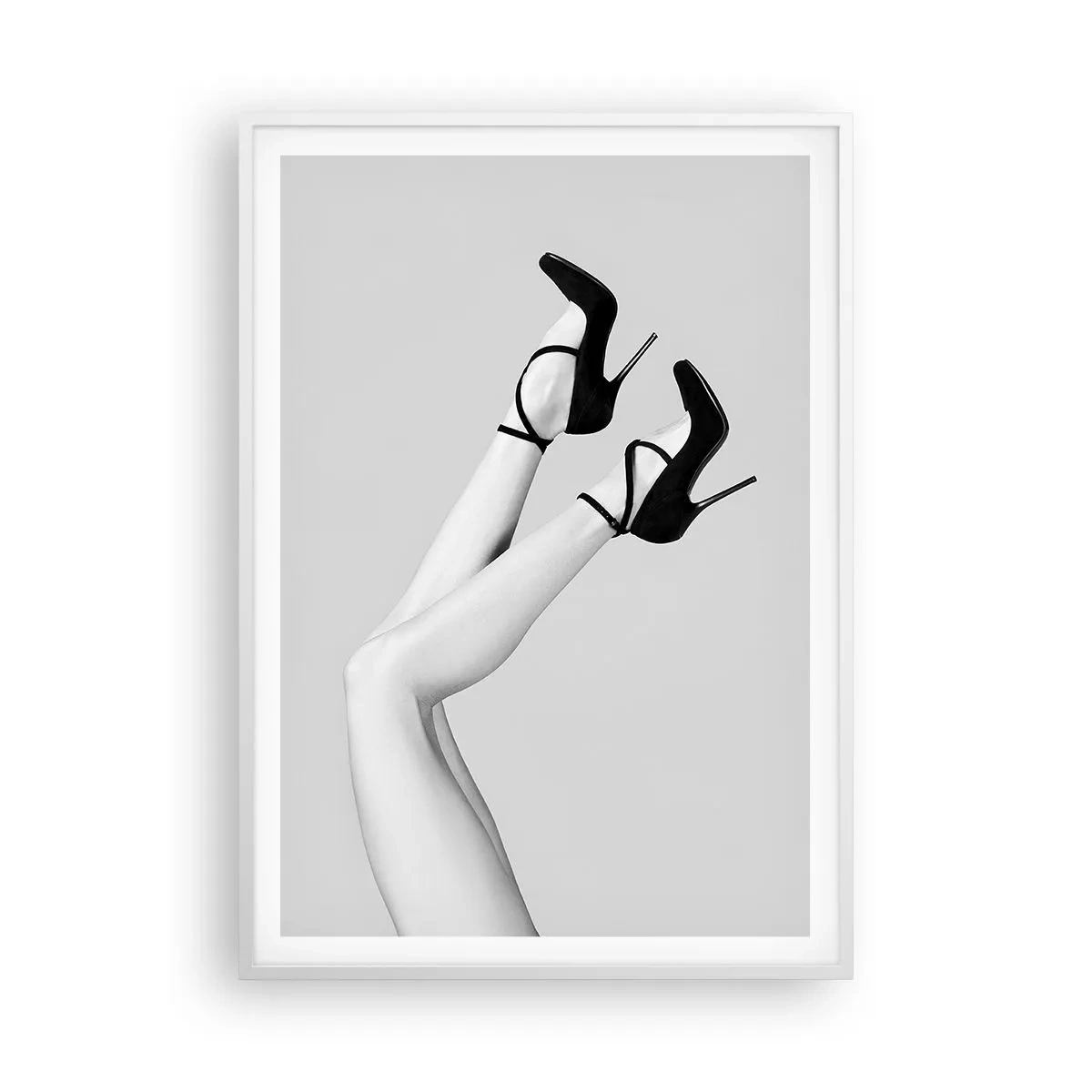 Affiche dans un cadre blanc - Poster - Les jambes en l’air - 70x100 cm