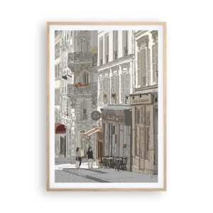 Affiche dans un chêne clair - Poster - Joie de la ville - 70x100 cm