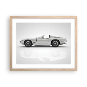 Affiche dans un chêne clair - Poster - Promesse de plaisir - 50x40 cm