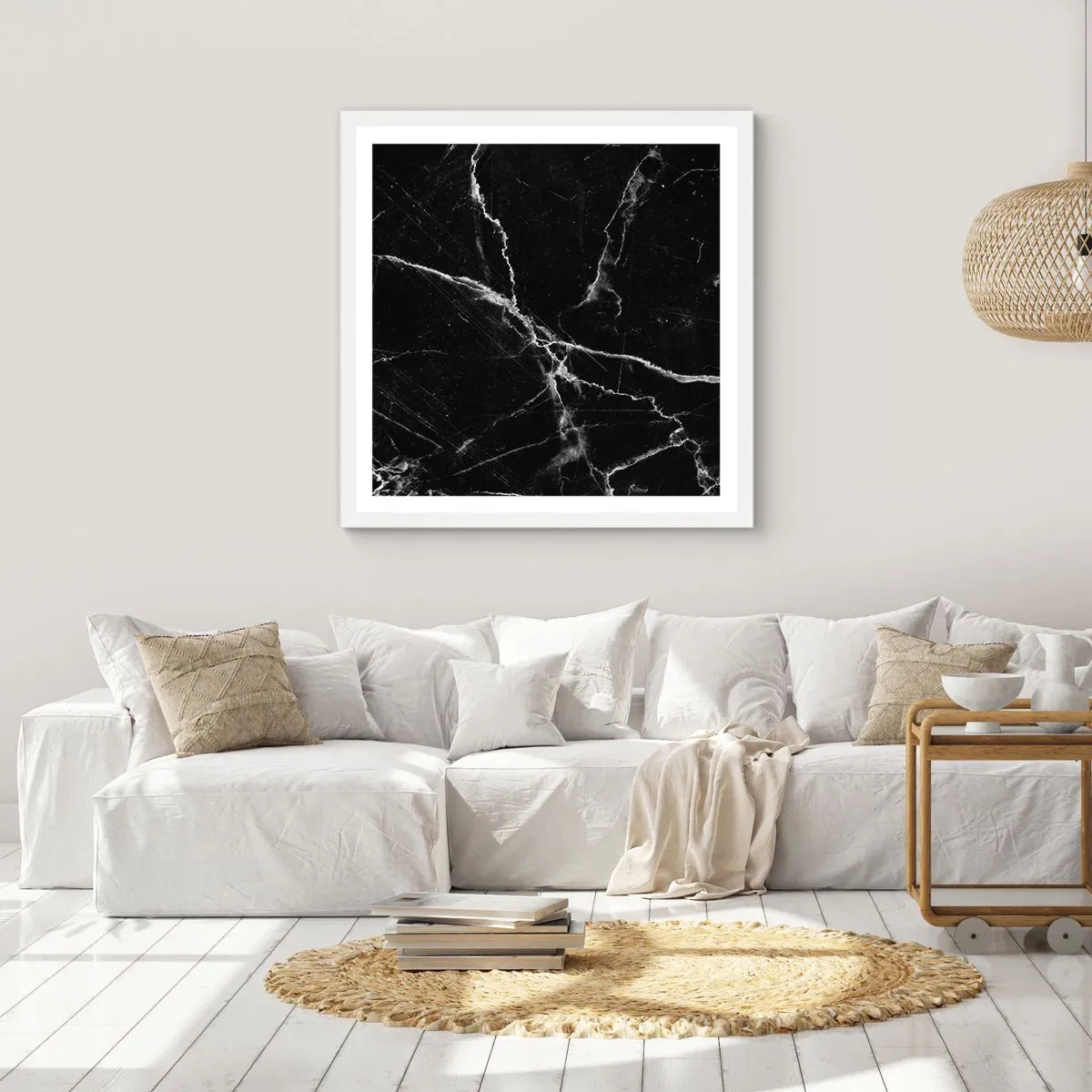 Affiche dans un cadre blanc - Poster - La vie secrète de la pierre - 30x30 cm