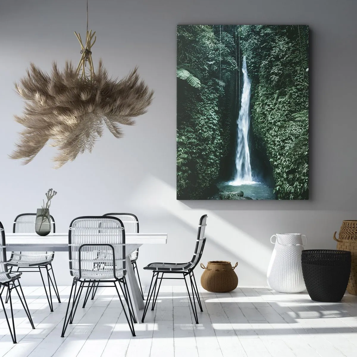 Impression sur toile - Image sur toile - Fontaine tropicale - 55x100 cm