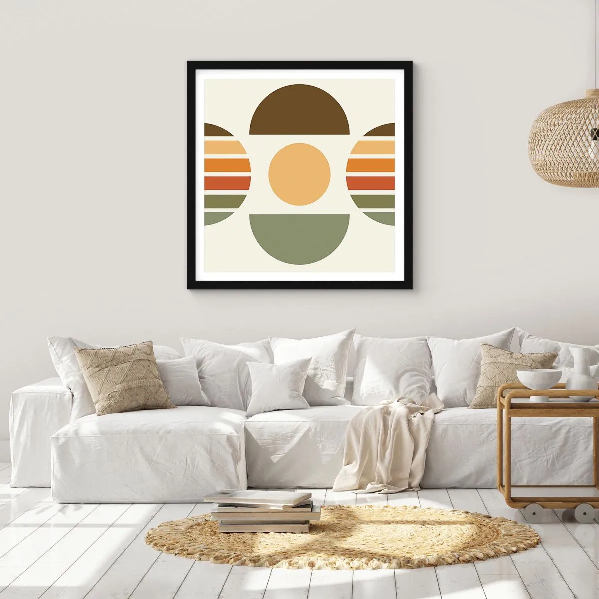 Affiche dans un cadre noir - Poster - Dans les coulaurs de la terre - 50x50 cm