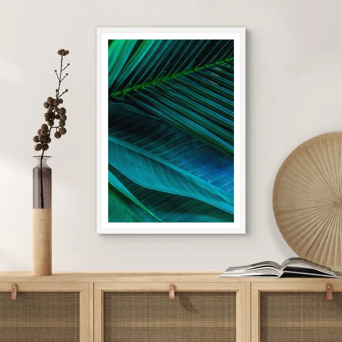 Affiche dans un cadre blanc - Poster - L'anatomie du vert - 30x40 cm