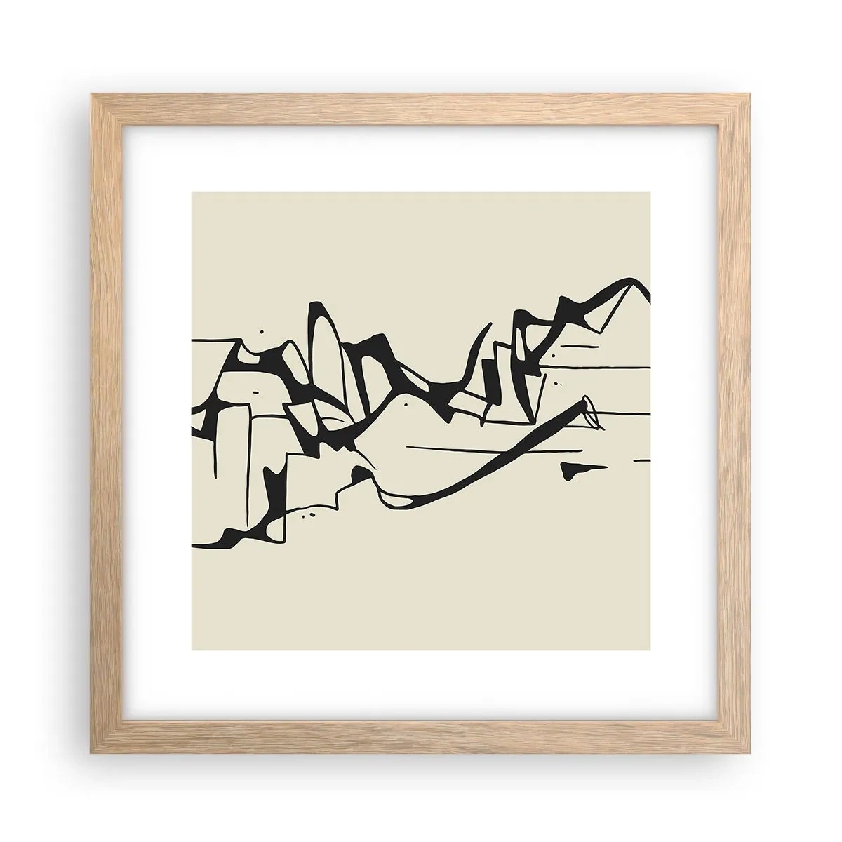 Affiche dans un chêne clair - Poster - Peut-être un paysage - 30x30 cm