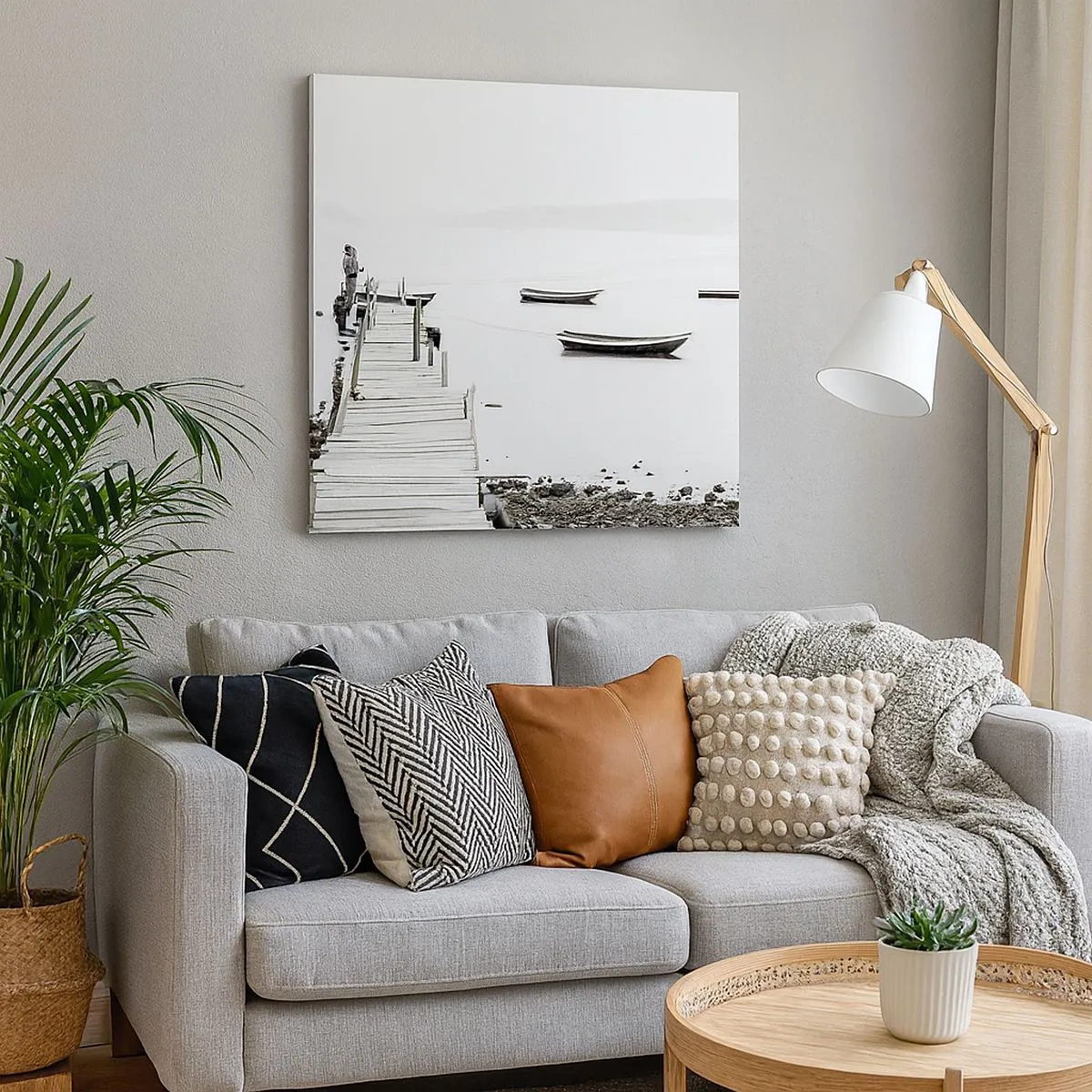 Impression sur toile - Image sur toile - Calme et propre au bord de l'eau - 30x30 cm