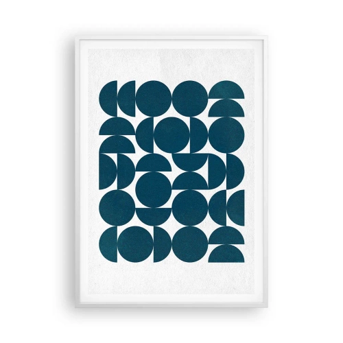 Affiche dans un cadre blanc - Poster - Cercles et demi-cercles - 70x100 cm