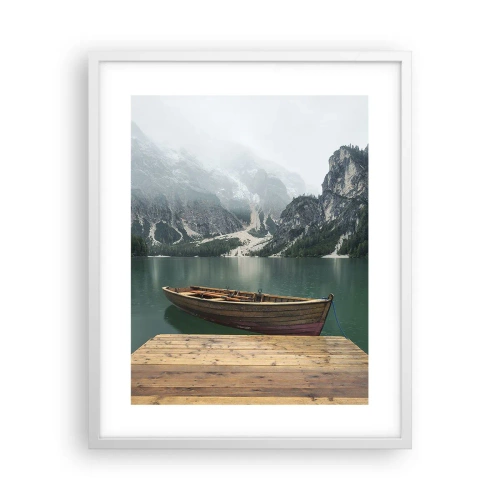 Affiche dans un cadre blanc - Poster - Faire face à la fierté des rochers - 40x50 cm