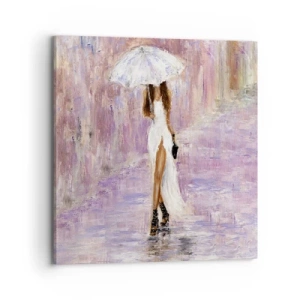 Impression sur toile - Image sur toile - Sous la pluie lilas - 70x70 cm