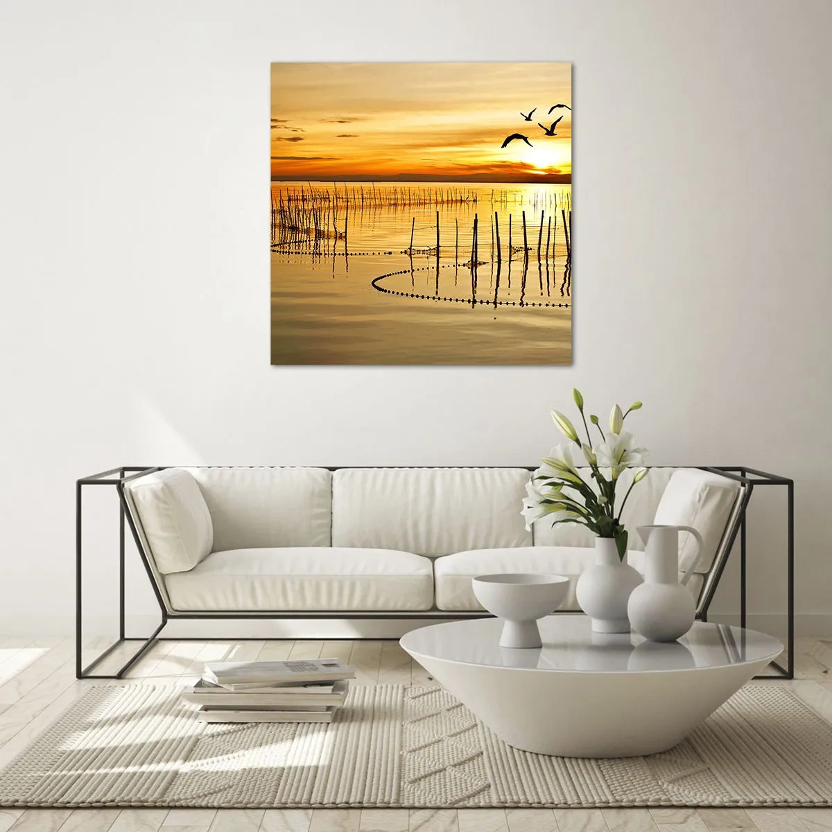 Impression sur verre - Image sur verre - À la pêche - 70x70 cm