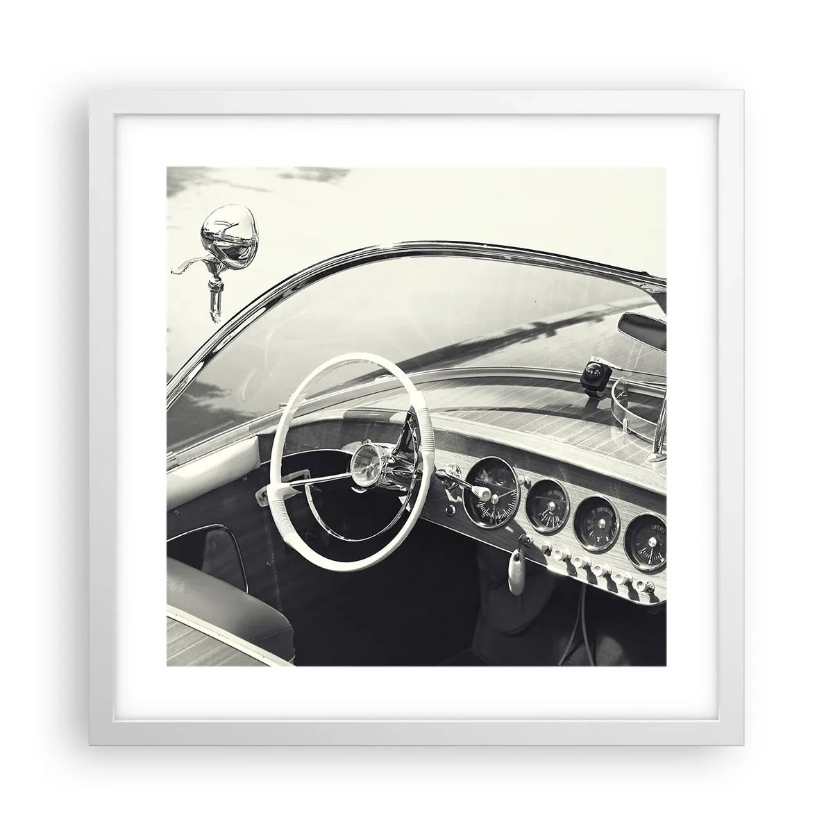 Affiche dans un cadre blanc - Poster - Temps pour riche - 40x40 cm