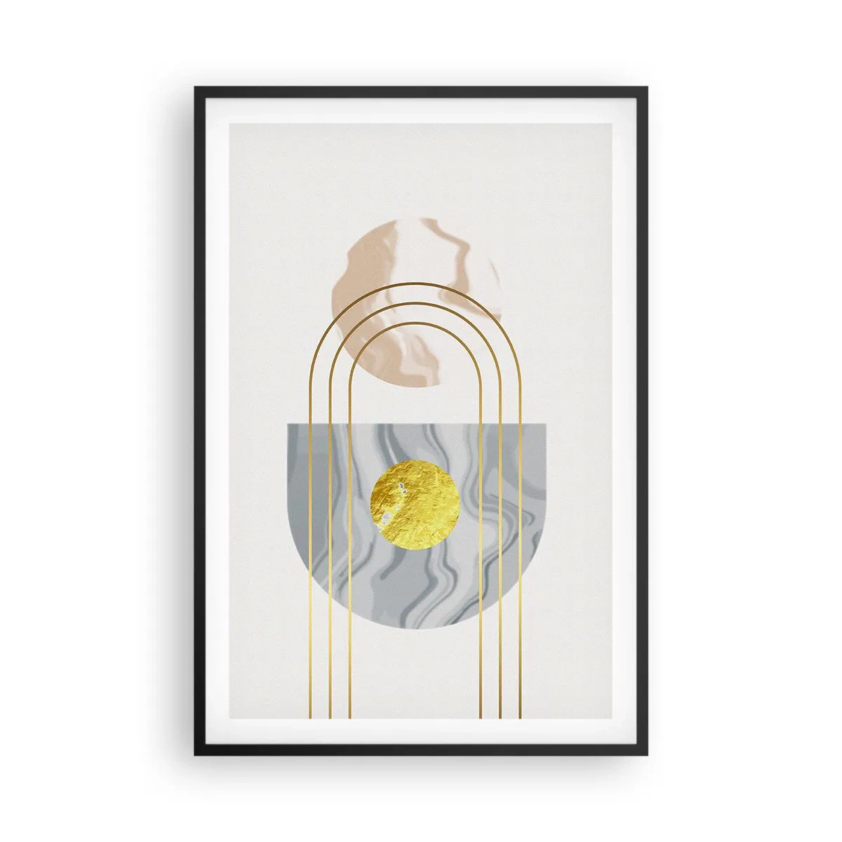 Affiche dans un cadre noir - Poster - Clareté et brillance - 61x91 cm