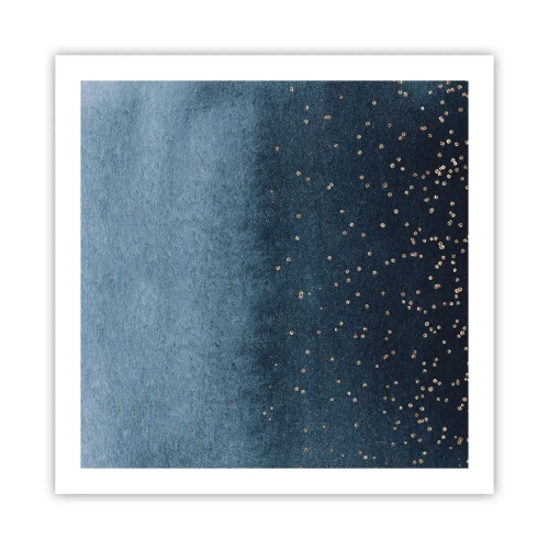 Affiche - Poster - Composition - phases bleues - 60x60 cm