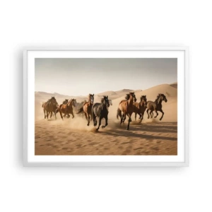 Affiche dans un cadre blanc - Poster - Libre comme le vent - 70x50 cm