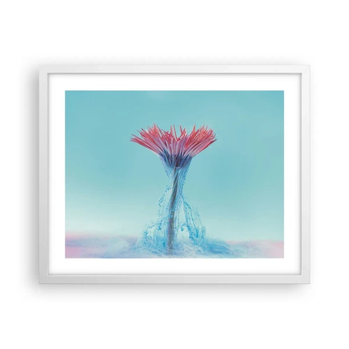 Affiche dans un cadre blanc - Poster - Dans une étreinte vivifiante - 50x40 cm