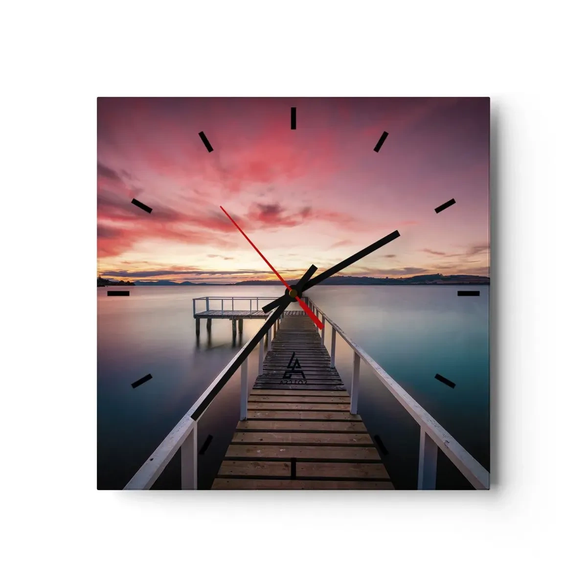 Horloge murale - Pendule murale - La douce flamme du soir - 40x40 cm