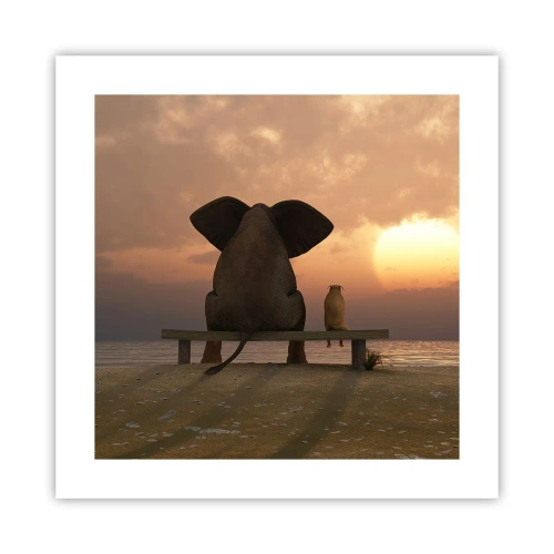 Affiche - Poster - C'est bon de garder le silence ensemble - 40x40 cm