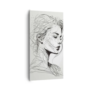 Impression sur toile - Image sur toile - Portrait en pensée - 65x120 cm
