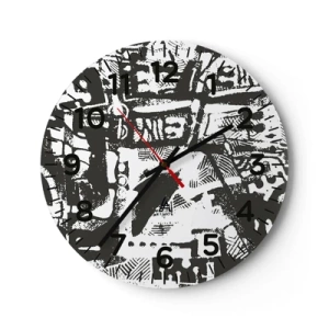 Horloge murale - Pendule murale - Ordre ou chaos? - 40x40 cm