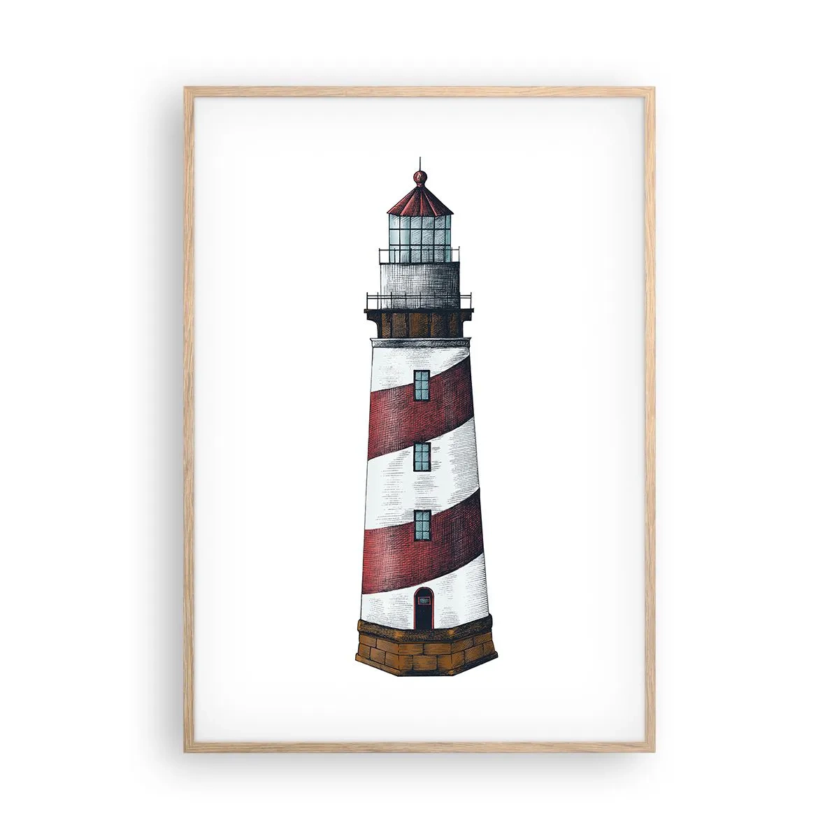 Affiche dans un chêne clair - Poster - Toujours sur ses gardes - 70x100 cm