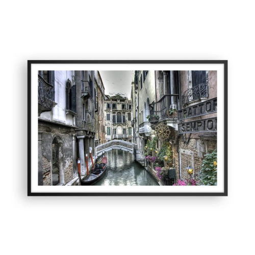 Affiche dans un cadre noir - Poster - Pendant des siècles dans une réflexion silencieuse - 91x61 cm