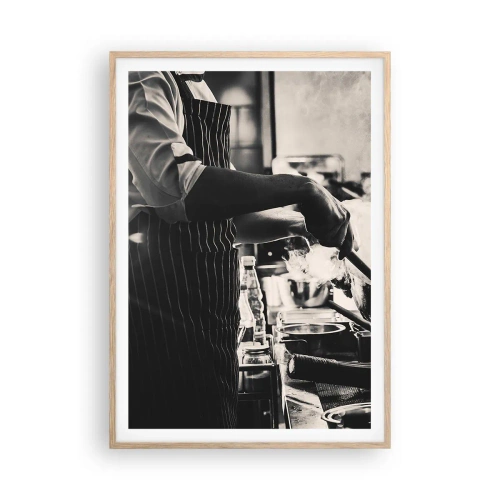 Affiche dans un chêne clair - Poster - Alchimie des saveurs - 70x100 cm