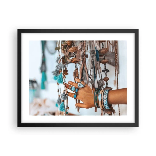 Affiche dans un cadre noir - Poster - Trésor local - 50x40 cm