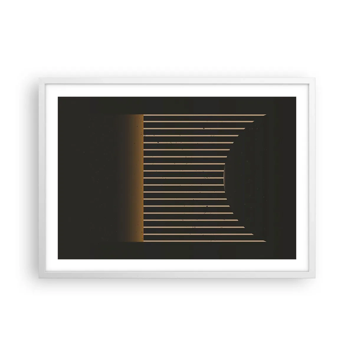 Affiche dans un cadre blanc - Poster - Explorez les ténèbres - 70x50 cm