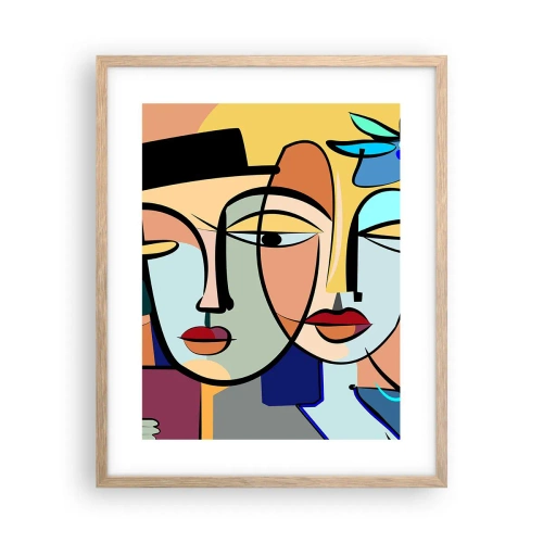 Affiche dans un chêne clair - Poster - Le Rendez-vous de Picasso - 40x50 cm