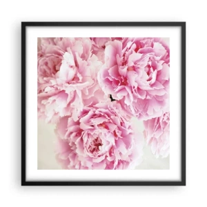 Affiche dans un cadre noir - Poster - En glamour rose - 50x50 cm