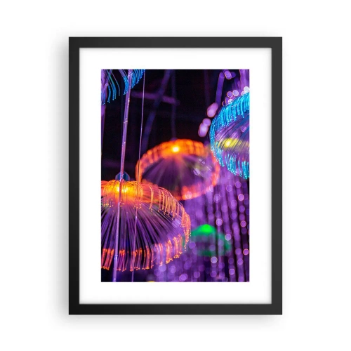 Affiche dans un cadre noir - Poster - Fontaine lumineuse - 30x40 cm